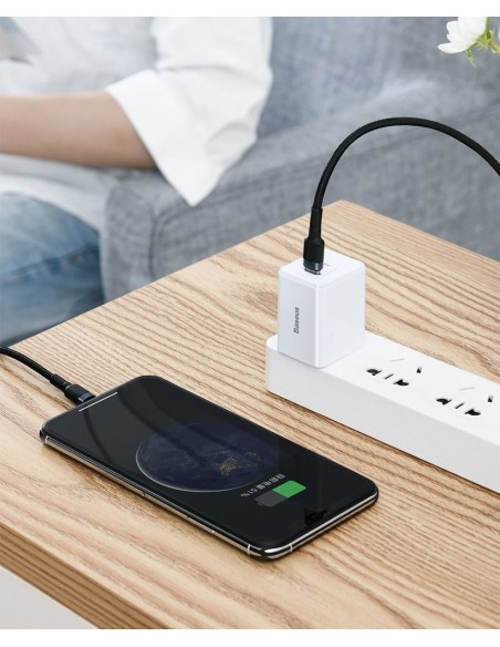 USB kabelis Baseus Cafule PD20W Type-C to Lightning 1.0m pilkas-juodas CATLKLF-G1