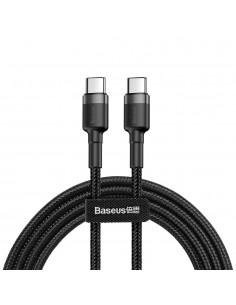 USB kabelis Baseus Cafule PD60W Type-C 2.0m pilkas-juodas CATKLF-HG1