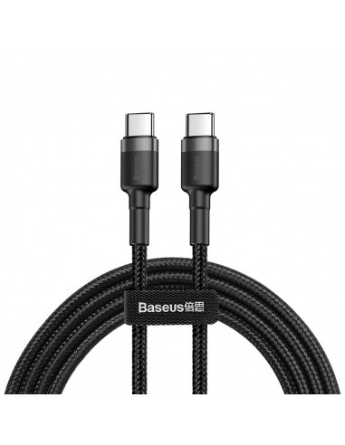USB kabelis Baseus Cafule PD60W Type-C 2.0m pilkas-juodas CATKLF-HG1