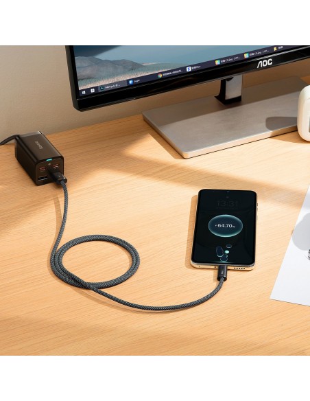 USB kabelis Baseus Dynamic 100W USB-A to Type-C 1.0m pilkas CALD000616