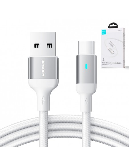 USB kabelis Joyroom S-UC027A10 USB to Type-C 3A 1.2m baltas