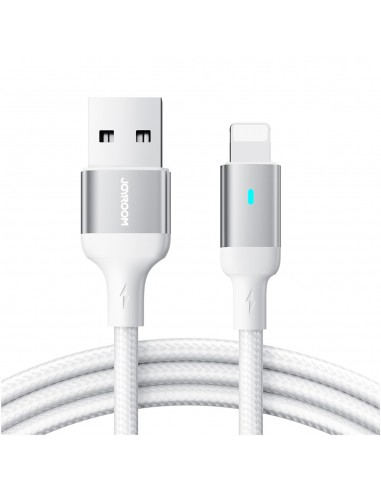 USB kabelis Joyroom S-UL012A10 USB to Lightning 2.4A 1.2m baltas