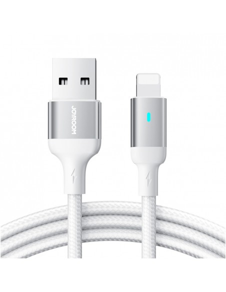 USB kabelis Joyroom S-UL012A10 USB to Lightning 2.4A 1.2m baltas