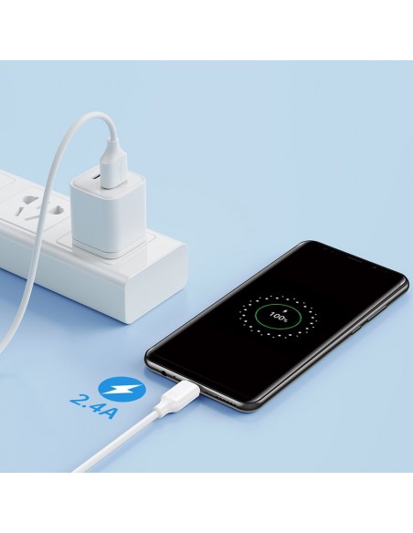 USB kabelis Joyroom S-UM018A9 USB to MicroUSB 2.4A 1.0m baltas