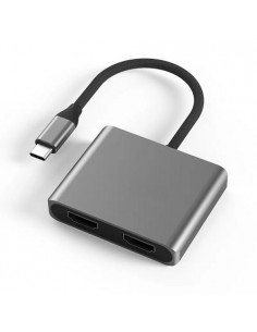 Adapteris USB Type-C - 2x HDMI 4K