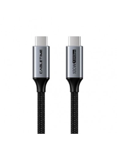 Kabelis USB3.1, USB-C - USB-C, 10Gbps, 100W, 20V/ 5A, 4K/ 60HZ, 1m