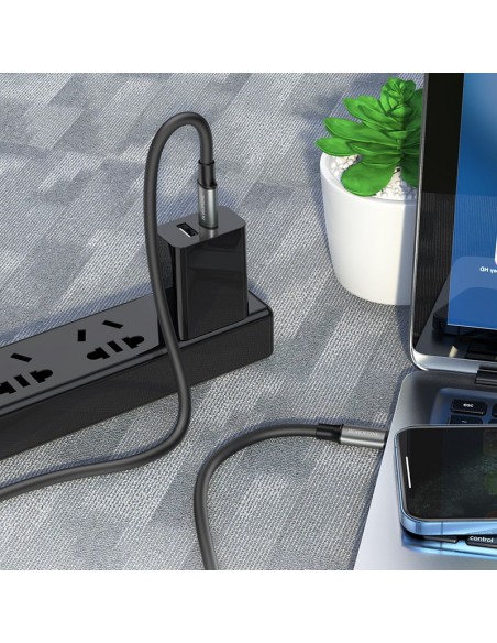 USB kabelis Borofone BX82 60W Type-C to Type-C 1.0m juodas