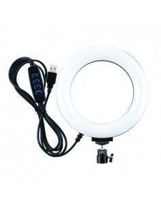 LED žiedinė lempa, 16cm, USB