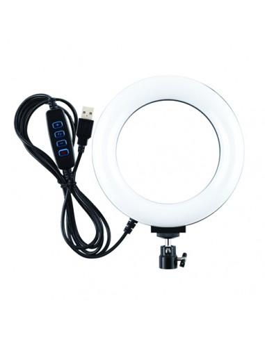 LED žiedinė lempa, 16cm, USB