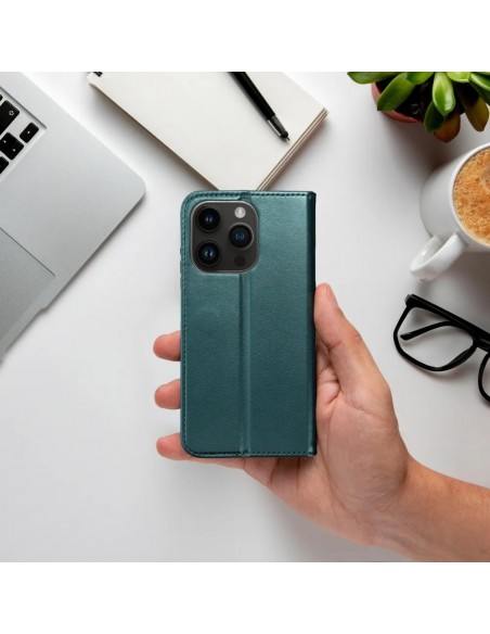 Dėklas Smart Magnetic Xiaomi Redmi Note 12 5G/Poco X5 5G tamsiai žalias