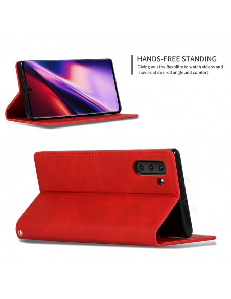 Dėklas Business Style Xiaomi Redmi Note 12/Note 12 4G raudonas