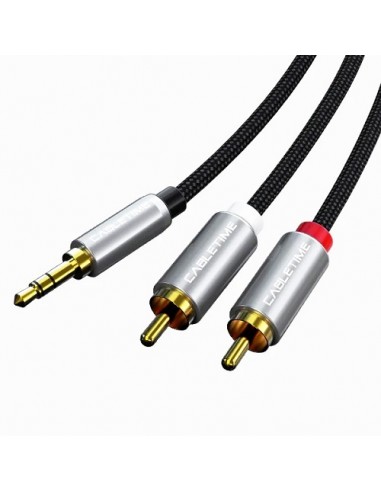 Audio kabelis 3.5mm - 2x RCA, 1.8m