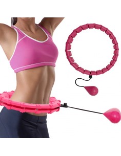 Masažuojantis gimnastikos lankas Smart Hula Hoop HHP002 rožinis