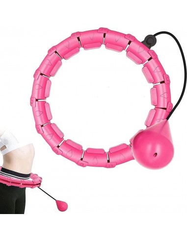 Masažuojantis gimnastikos lankas Smart Hula Hoop HHP007 rožinis
