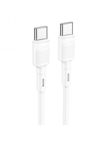 USB kabelis Hoco X83 60W Type-C to Type-C 1.0m baltas