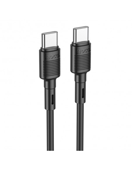 USB kabelis Hoco X83 60W Type-C to Type-C 1.0m juodas