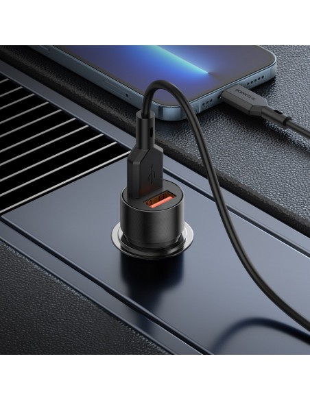 Įkroviklis automobilinis Borofone BZ19B 2xUSB-A QC3.0 36W juodas