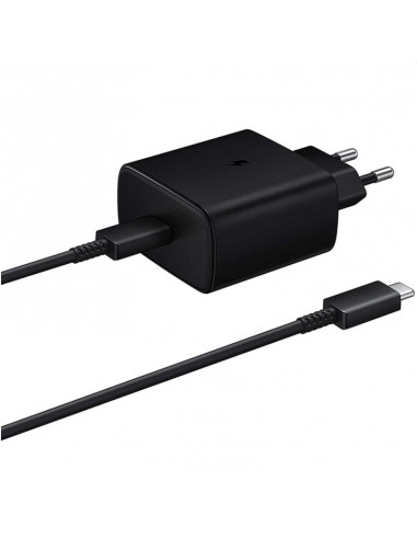 Įkroviklis originalus Samsung EP-TA845 45W + Type-C kabelis 25W juodas