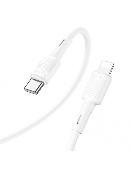 USB kabelis Hoco X83 PD20W Type-C to Lightning 1.0m baltas