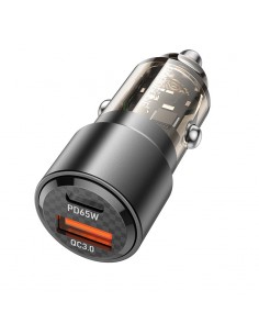 Įkroviklis automobilinis Borofone BZ20A PD65W+QC3.0 83W juodas