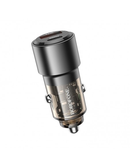 Įkroviklis automobilinis Borofone BZ20A PD65W+QC3.0 83W juodas