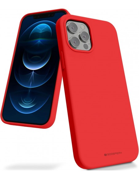 Dėklas Mercury Silicone Case Apple iPhone 15 Plus raudonas