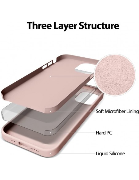 Dėklas Mercury Silicone Case Apple iPhone 15 rožinio smėlio
