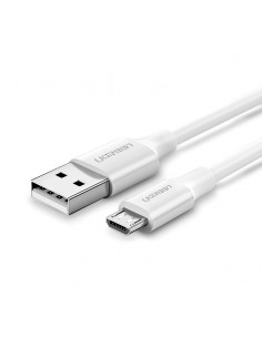 USB kabelis Ugreen US289 USB to MicroUSB 2A 1.0m baltas