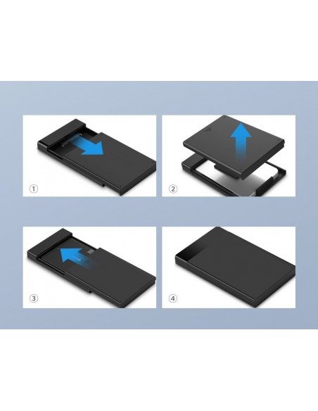 2.5" HDD SSD adapteris Ugreen US221 + 0.5m cable juodas