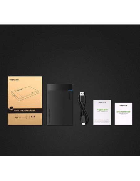 2.5" HDD SSD adapteris Ugreen US221 + 0.5m cable juodas