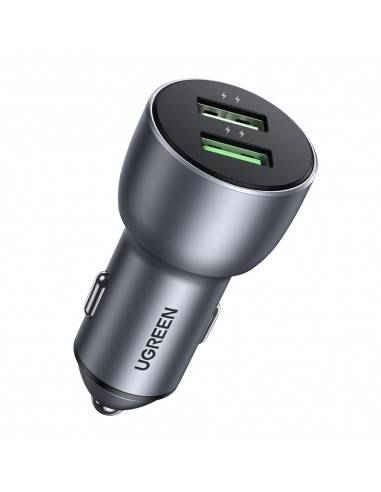 Įkroviklis automobilinis Ugreen CD213 2xUSB-A 36W mėlynas