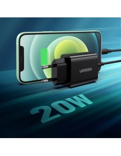 Įkroviklis buitinis Ugreen CD137 USB-C 20W 3A juodas 2