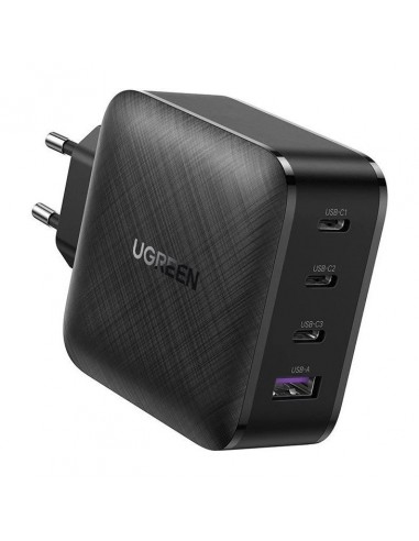 Įkroviklis buitinis Ugreen CD224 GaN 3xUSB-C/USB-A 65W juodas