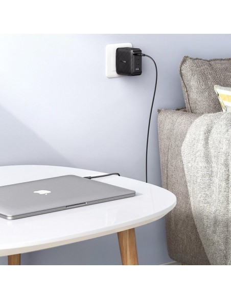 Įkroviklis buitinis Ugreen CD224 GaN 3xUSB-C/USB-A 65W juodas