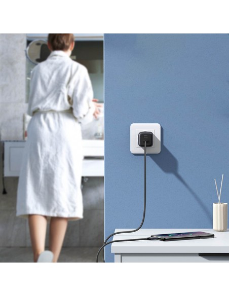 Įkroviklis buitinis Ugreen CD294 Nexode GaN 2xUSB-C 45W juodas