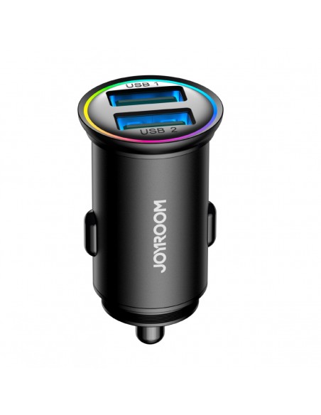 Įkroviklis automobilinis Joyroom JR-CCN03 2xUSB-A 24W juodas
