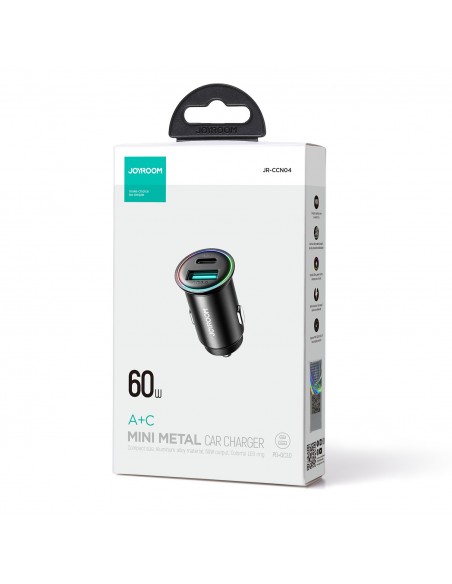 Įkroviklis automobilinis Joyroom JR-CCN04 USB-C/USB-A 60W juodas