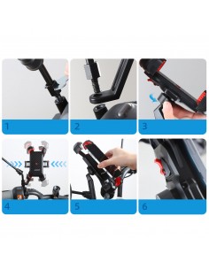 Telefono laikiklis motociklui Joyroom JR-ZS288 juodas 2