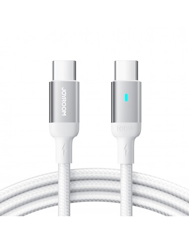 USB kabelis Joyroom S-CC100A10 Type-C to Type-C 100W 1.2m baltas