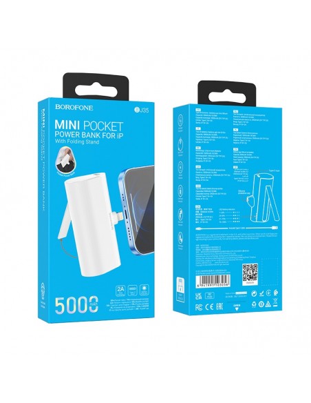 Išorinė baterija Power Bank Borofone BJ35 Lightning 5000mAh balta