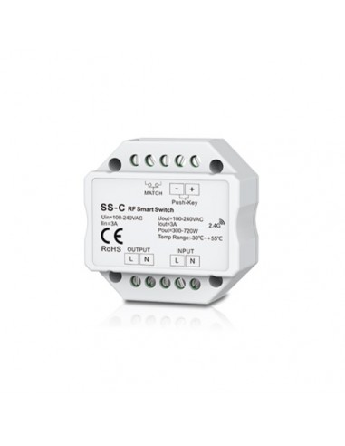 SS-C vieno kanalo 230V valdiklis be pritemdymo funkcijos + Push Key