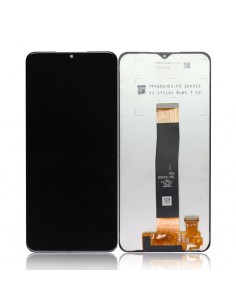 Ekranas Samsung A325 A32 4G su lietimui jautriu stikliuku ir rėmeliu juodas OLED