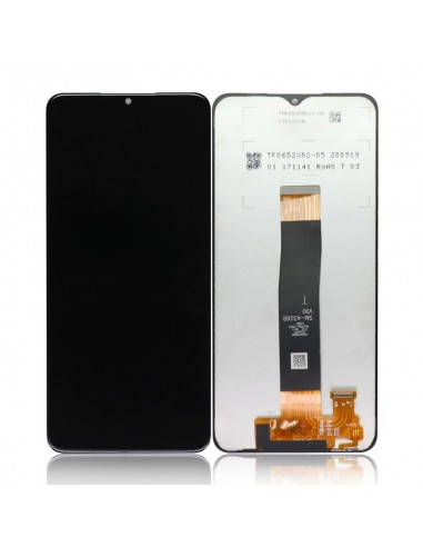 Ekranas Samsung A325 A32 4G su lietimui jautriu stikliuku ir rėmeliu juodas OLED
