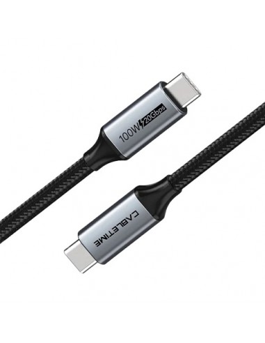 Premium kabelis USB3.1, USB-C - USB-C, 20Gbps, 100W, 20V/ 5A, 4K/ 60HZ, 2m