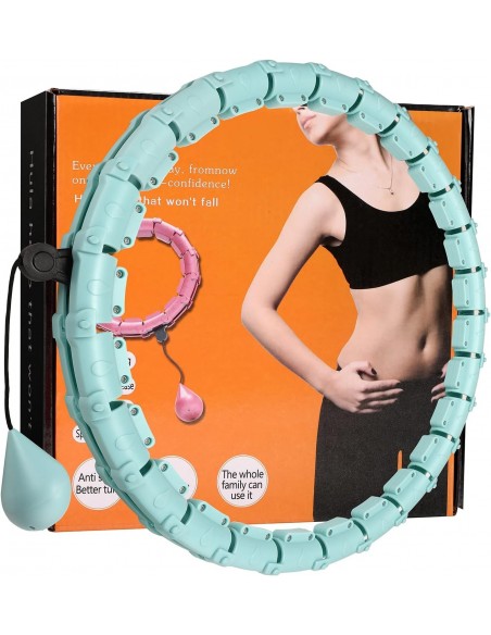 Masažuojantis gimnastikos lankas Smart Hula Hoop HHP002 mėlynas