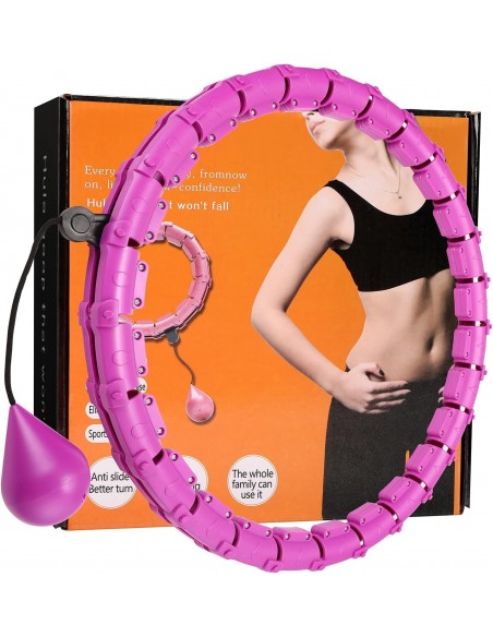 Masažuojantis gimnastikos lankas Smart Hula Hoop HHP002 violetinis