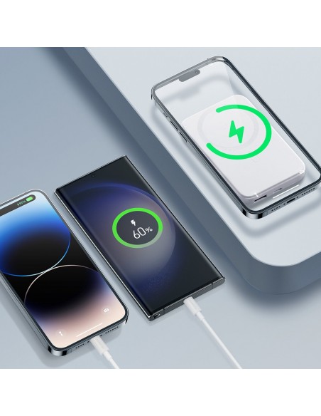 Išorinė baterija Power Bank Joyroom JR-W020 20W Magnetic Wireless 10000mAh balta