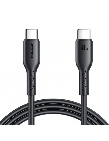 USB kabelis Joyroom SA26-CC3 USB-C to USB-C 60W 1.0m juodas