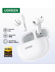 Belaidės ausinės Ugreen WS200 HiTune T6 Active Noise-Cancelling Earbuds baltos 2
