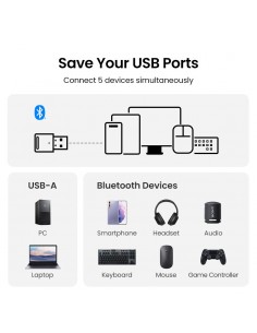 Bluetooth adapteris Ugreen CM591 Bluetooth 5.3 juodas 2